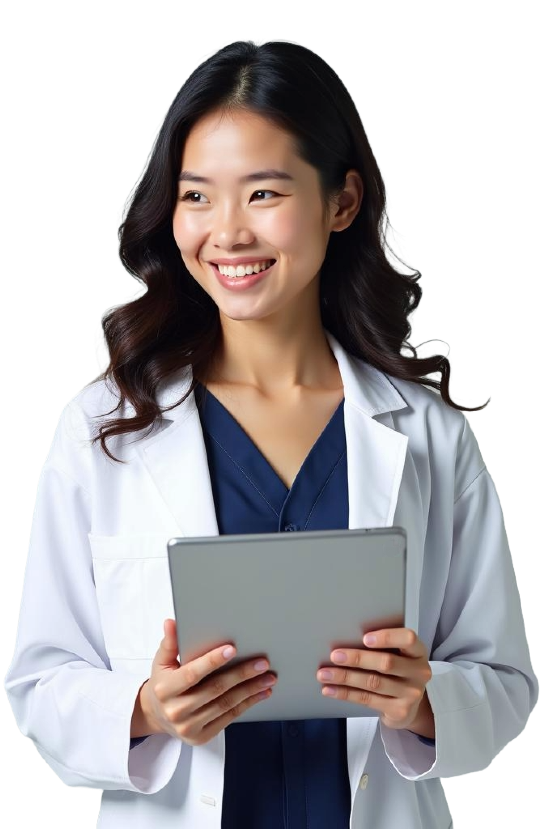Pharmacist with tablet